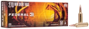 Federal Fusion Rifle, 270 WSM, 150 Grain, Fusion Soft Point, 3060 fps