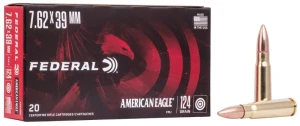 Federal American Eagle Rifle, 7.62x39, 124 Grain, Full Metal Jacket, 2350 fps