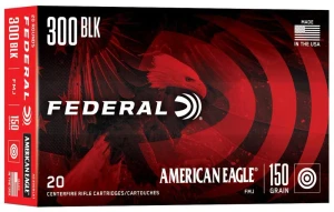 Federal American Eagle Rifle, 300 Blackout, 150 Grain, Full Metal Jacket Boat-Tail, 1900 fps