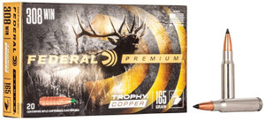 Federal Trophy Copper, 308 Win, 165 Grain, Trophy Copper, 2700 fps