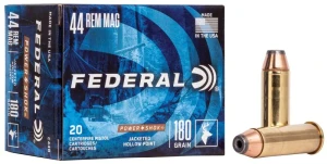 Federal Power-Shok Handgun, 44 Rem Magnum, 180 Grain, Jacketed Hollow Point, 1460 fps