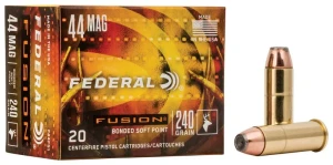 Federal Fusion Handgun, 44 Rem Magnum, 240 Grain, Fusion Soft Point, 1290 fps