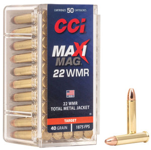 CCI Maxi-Mag TMJ, 22 WMR, 40 Grain, Total Metal Jacket