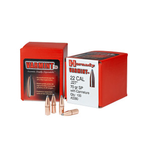 Hornady 22 Cal .224 55 gr SP Bullet Tips