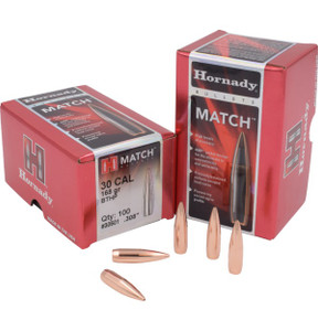 Hornady 30 Cal .308 168 gr BTHP Match Bullet Tips