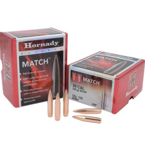 Hornady 30 Cal .308 220 gr InterLock RN Bullet Tips
