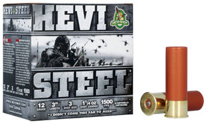 Hevi-Shot Hevi-Steel, 12 Gauge, 3 Shot, 3 in, 1 1/4 oz, 1500 fps