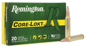 Remington 300 Win Mag, 150 Grain, Pointed Soft Point Core Lokt, 3290 fps