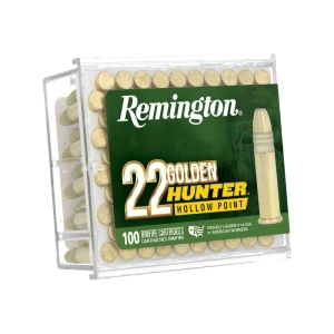 Remington Golden Hunter, 22 LR, 40 Grain, Plated Hollow Point, 1255 fps