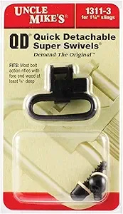 Uncle Mike's Super Swivel Quick Detach 115 RGS Tri-Lock Blued 1 1/4" Loop for Most Rifles w/Wood Forend