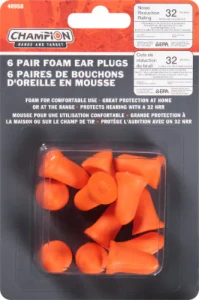 Champion Foam Ear Plugs - 6 Pairs