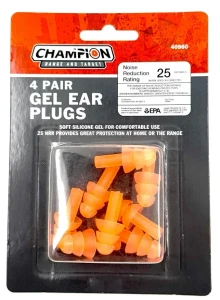 Champion Gel Ear Plugs - 4 Pairs