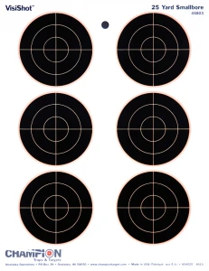 Champion Visishot (6) 3" Bullseye Targets
