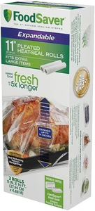 FoodSaver® 11" Pleated Vacuum Seal Roll - 2 rolls per box, 4 boxes per case