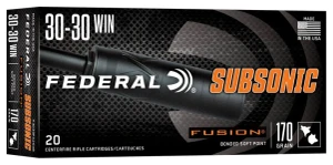 Federal Subsonic, 30-30 Win, 170 Grain, Fusion Soft Point