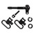 Uncle Mike's Quick Detach Sling Swivel Set Remington 742 ADL 1" Swivel Steel Blued