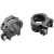 Weaver 1" Medium Four Hole Skeleton Rifle Scope Rings, Matte Black