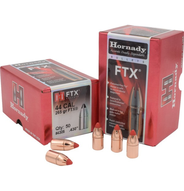 Hornady 44 Cal .430 265 gr FTX (444 Marlin) Bullet Tips
