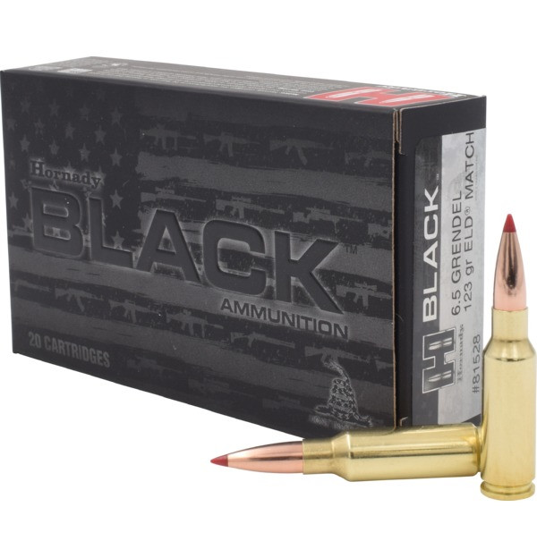 Hornady 6.5 Grendel 123 gr ELD® Match™ Hornady BLACK