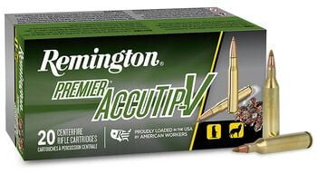 Remington Premier AccuTip-V, 17 Remington, 20 Grain, AccuTip-V, 4250 fps