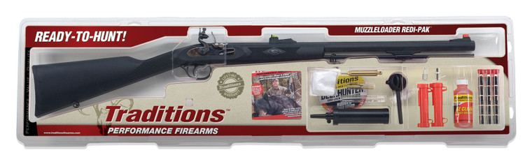 Traditions Deerhunter .50cal Flintlock Black/Blued Redi-Pak