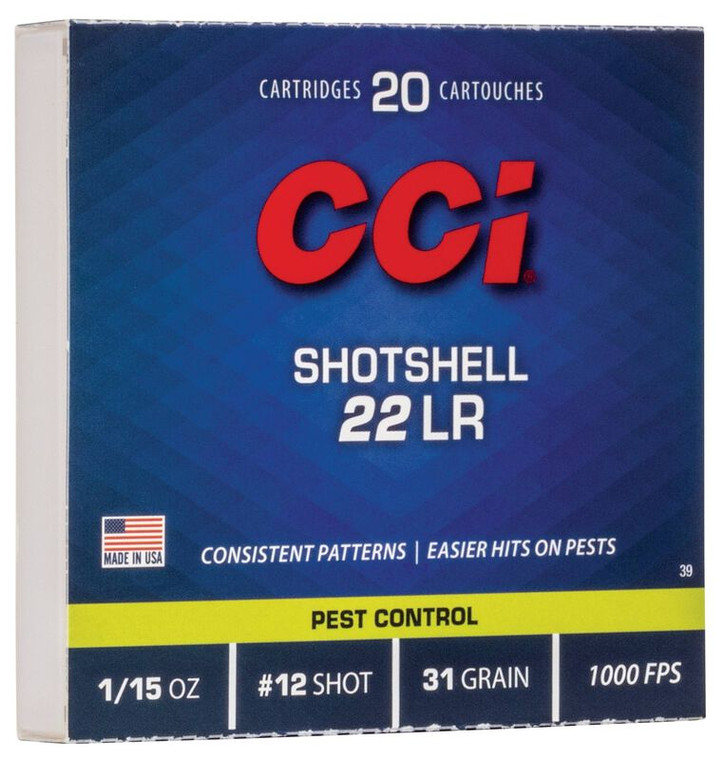 CCI Rimfire Shotshell, 22 LR, 12 Shot