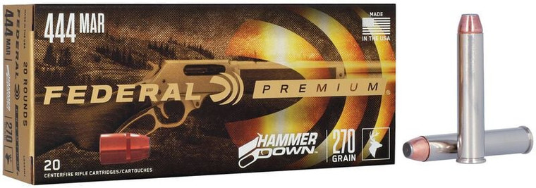 Federal 444 Marlin, 270 Grain, HammerDown Bonded Soft Point, 2225 fps