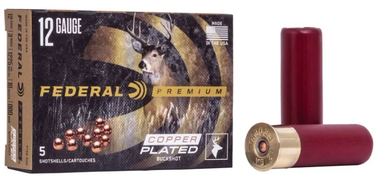 Federal Buckshot, 12 Gauge, 00 Buck Shot, 2-3/4 in, 1290 fps