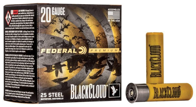 Federal Black Cloud FS Steel, 20 Gauge, 2 Shot, 3 in, 1 oz, 1350 fps