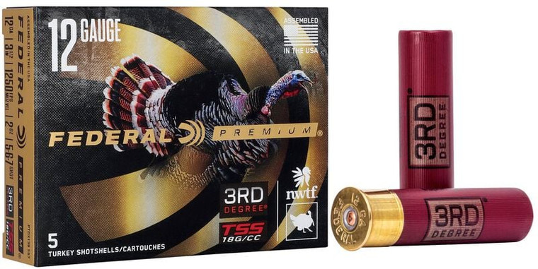 Federal 3rd Degree with HEAVYWEIGHT TSS, 12 Gauge, 5, 6 and 7 Shot, 3-1/2 in, 2 oz, 1250 fps