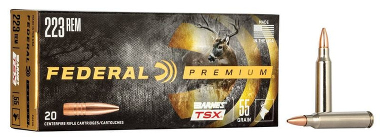 Federal Barnes TSX, 223 Rem, 55 Grain, Barnes Triple-Shock X Bullet (TSX), 3200 fps