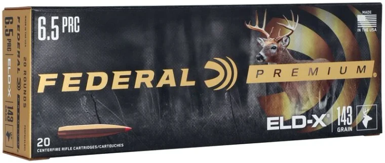 Federal ELD-X, 6.5 PRC, 143 Grain, ELD-X, 2900 fps