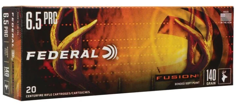 Federal Fusion Rifle, 6.5 PRC, 140 Grain, Fusion Soft Point, 2925 fps