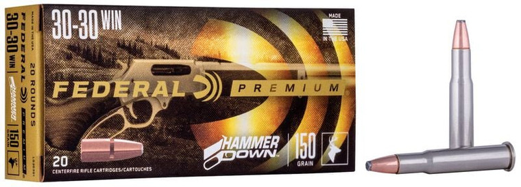Federal HammerDown Rifle, 30-30 Win, 150 Grain, Bonded Soft Point, 2390 fps