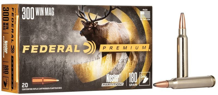 Federal Nosler Partition, 300 Win Mag, 180 Grain, Nosler Partition, 2960 fps