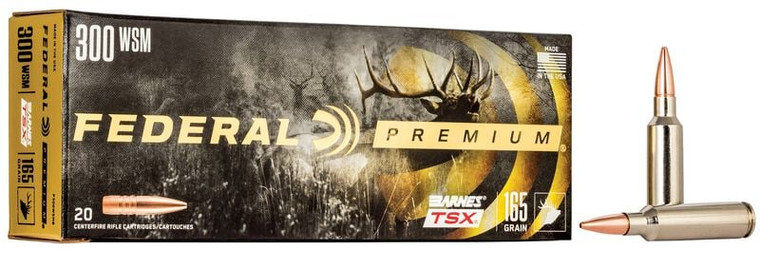 Federal Barnes TSX, 300 WSM, 165 Grain, Barnes Triple-Shock X Bullet (TSX), 3130 fps