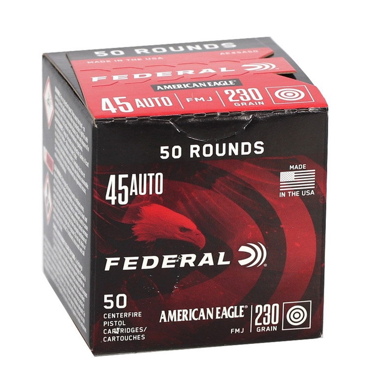 Federal American Eagle 45 ACP Ammo 230 Grain Full Metal Jacket