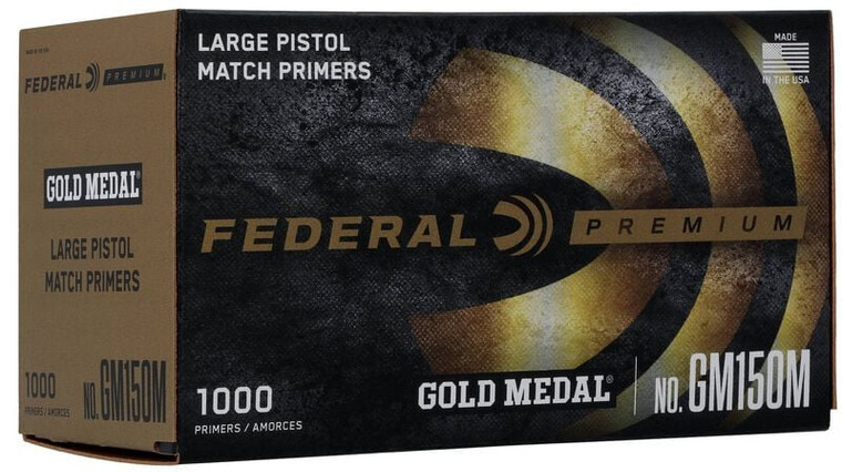 Federal Gold Medal Large Pistol Match Primers, No. GM150M (1000ct)
