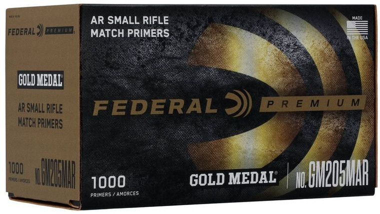 Federal Gold Medal Small Rifle AR Match Primers, No. GM205MAR (1000ct)