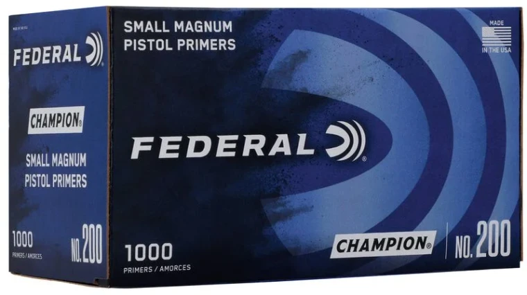 Federal Champion Small Magnum Pistol Primers, No. 200 (1000 ct)