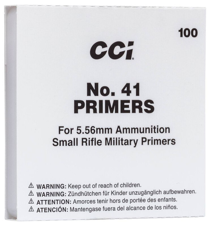 CCI Mil-Spec No.41, 5.56 Small Rifle Military Primers (1000 ct)