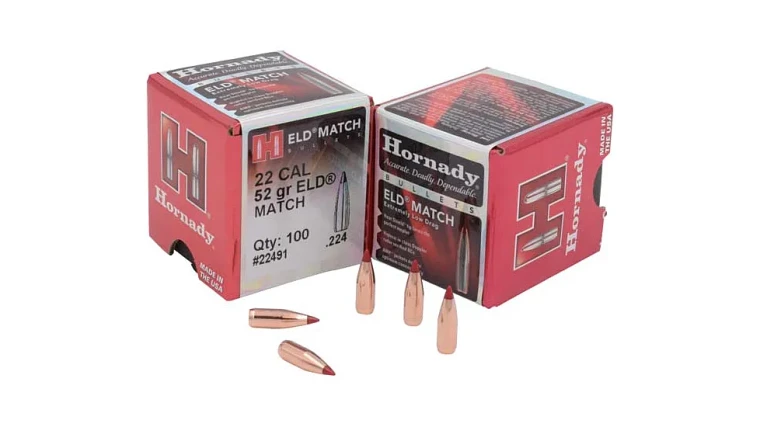 Hornady 22 Cal .224 52 gr ELD® Match Bullet Tips