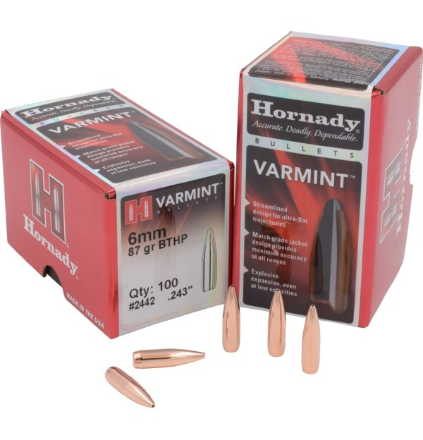 Hornady 6mm .243 87 gr BTHP Bullet Tips