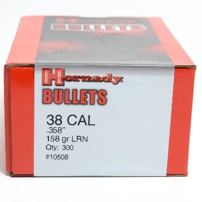 Hornady 38 Cal .358 158 gr LRN Bullet Tips 300 ct.