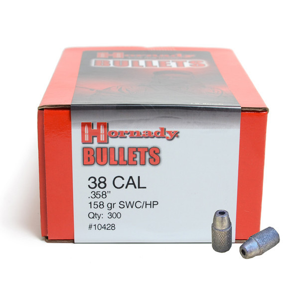Hornady 38 Cal .358 158 gr SWC HP Bullet Tips 300 ct.