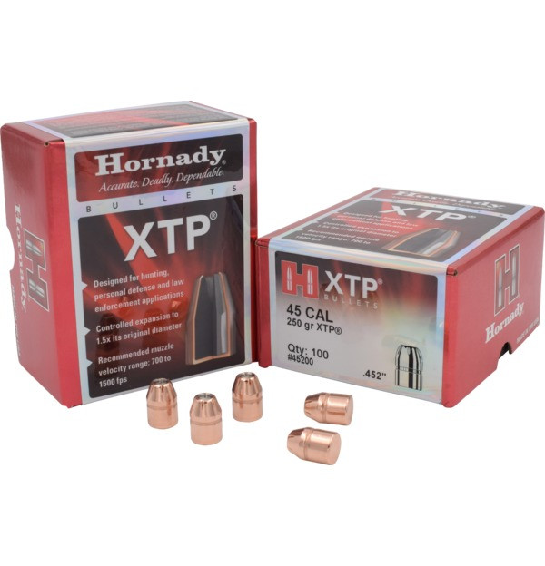 Hornady 45 Cal .452 250 gr XTP Bullet Tips