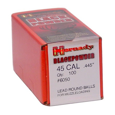 Hornady 45 Cal .445 Lead Balls 0gr