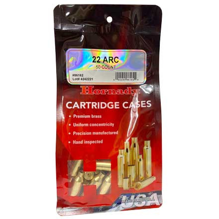 Hornady 22 arc unprimed brass pkg