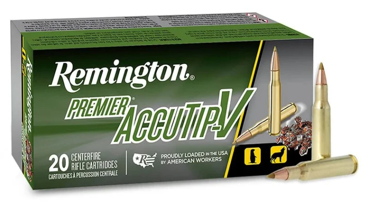 remington Premier AccuTip-V, 222 Rem, 50 Grain, AccuTip-V, 3140 fps