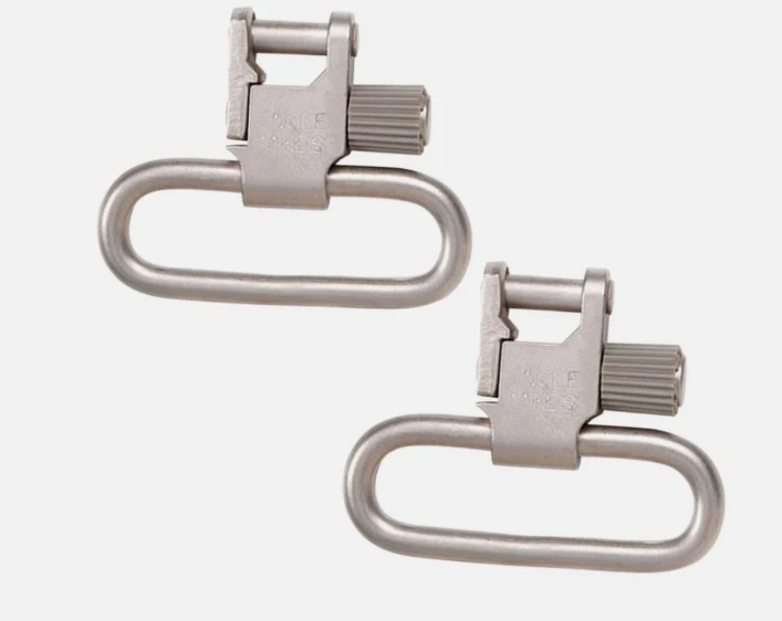 Uncle Mike's Quick Detach 1 1/4" Super Sling Swivel with Tri-Lock - Nickel